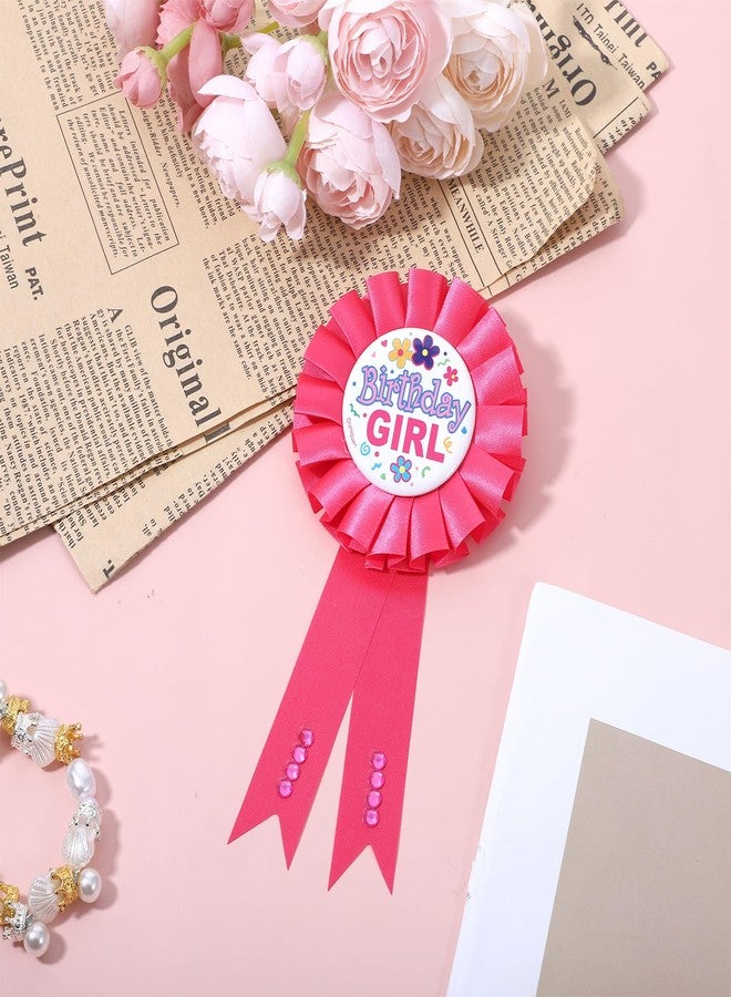Zyghjort Birthday Pin for Girl, Its My Birthday Pin for Women Pink Satin Grosgrain Ribbon Badge Brooch Pins Women Girls Kids for Party Accessories - Image 3